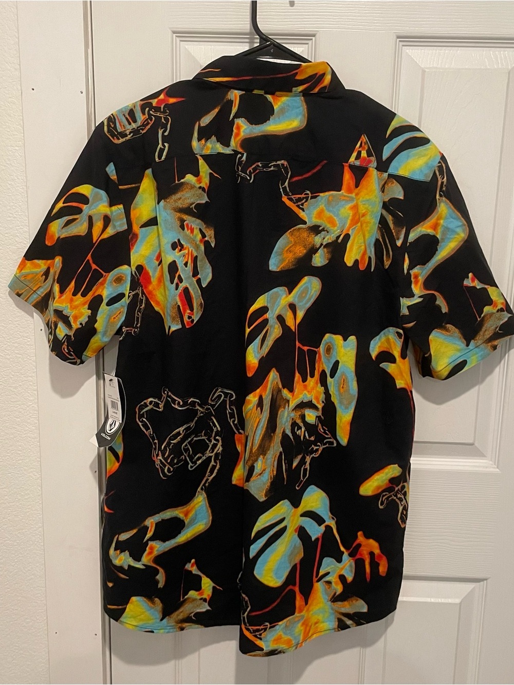 Volcom - VHTF Paradise Bound print - Short Sleeve Button Down Shirt - Size Large - Picture 6 of 9